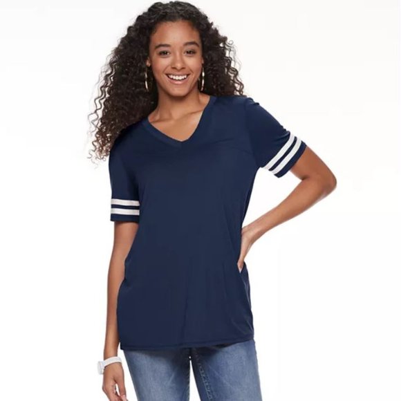 Pink Republic Tops - Pink Republic Short Sleeve Varsity Tee Size XS